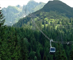 Teleférico en los Tatras, cerca de Zakopane