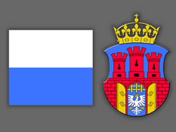 Bandera y escudo de Cracovia